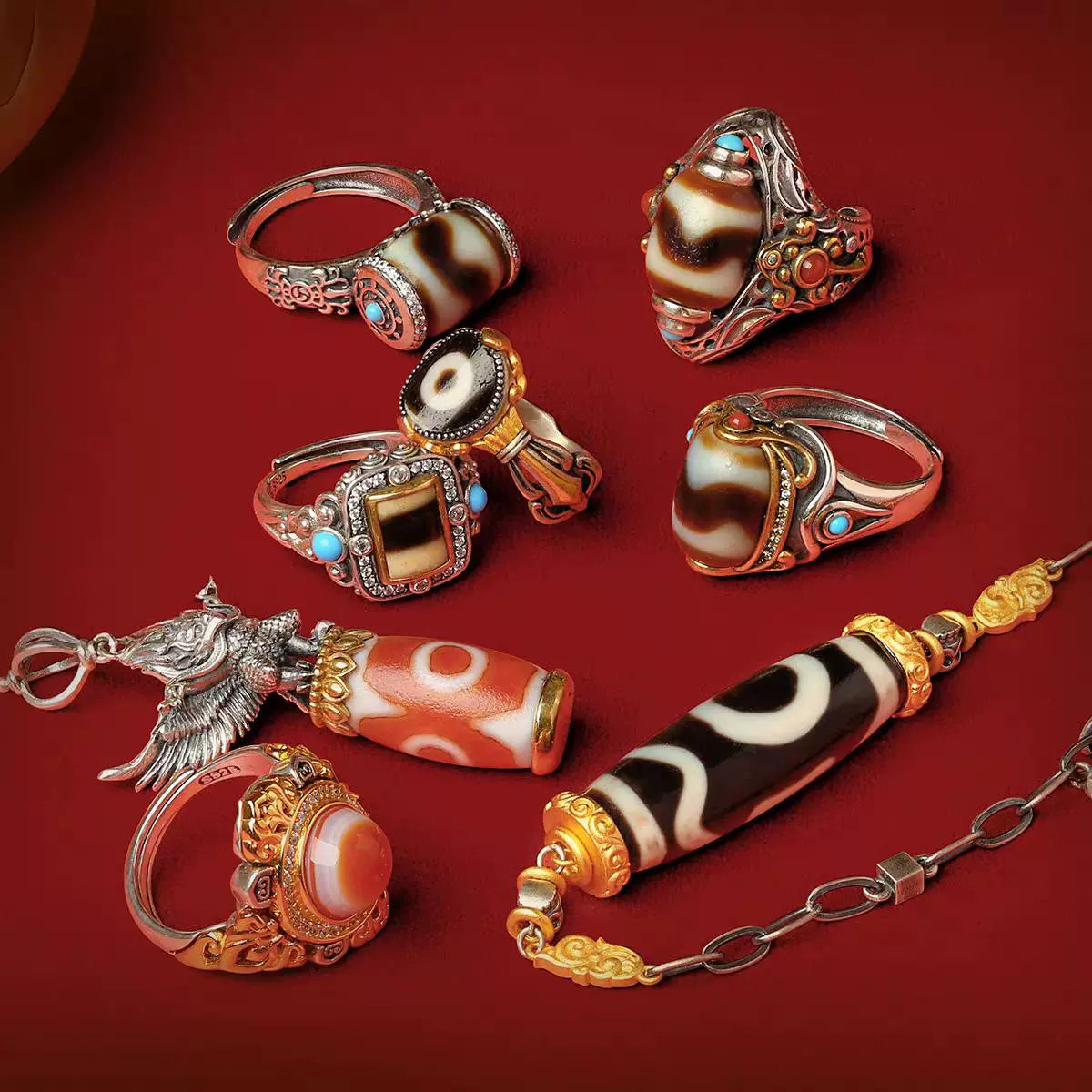 Protection & Luck Dzi Bead Bracelet